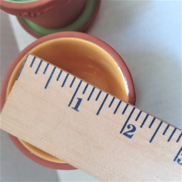 Candle Holders PartyLite Terra Cotta Mini Garden Pots Votive Trio RARE Retired - Picture 6 of 6